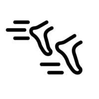 Fast running line icon vector