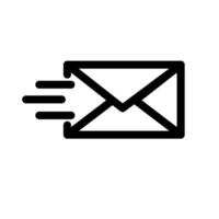 Fast mail line icon vector