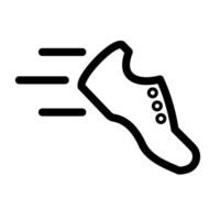 Fast running shoe line icon vector