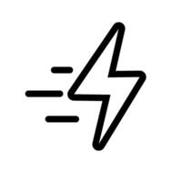 fast lightning line icon vector