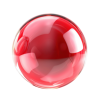 Shiny Red Bubble on Transparent Background - Sphere Ball Bubble Round png
