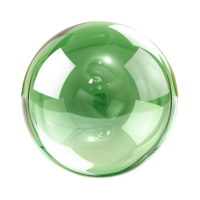 Shiny Green Bubble on Transparent png