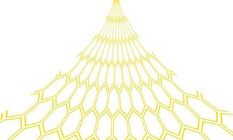 simple abstract yellow color creative geometric hexagon honeycomb polygon pattern a gold tree with gold and white diamonds vector