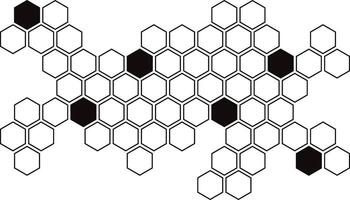 simple abstract black color geometric hexagon honeycomb pattern a white background with a black and white pattern vector