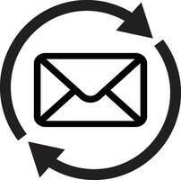 Email auto reply response icon . Email automatic reply icon vector