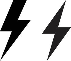 Lightning icon set in trendy style . Energy symbol . Power icon vector