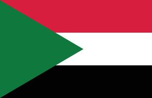 Sudan flag isolated on white background . National flag of Sudan . illustration vector