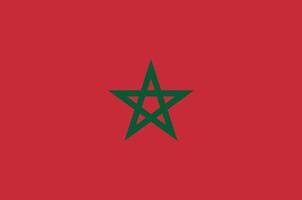 Morocco flag isolated on white background . National flag of Morocco . illustration vector