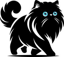 The elegance and simplicity of the persian cat silhouettes and icons, highlight their graceful design and unique aesthetic. vector