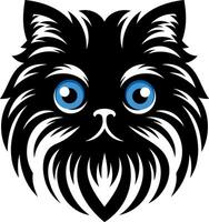The elegance and simplicity of the persian cat silhouettes and icons, highlight their graceful design and unique aesthetic. vector