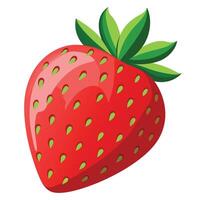 An Abstract Red Strawberry Fruit Illustration Design vector
