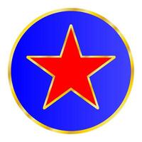 Star shape badge with golden effect vector