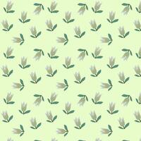 Seamless green leaf pattern background vector