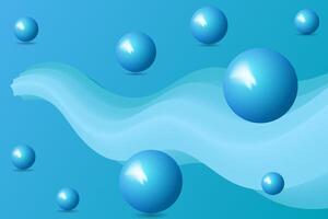 3d circle and wave effect background vector