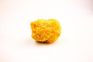 Tahu goreng cripsy, or crispy fried tofu, is one type of snack in Indonesia single object isolated on white background. Perfect for recipe, article, catalogue, commercial, or any cooking contents photo
