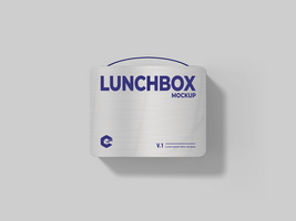 3D Rectangle Product box like Lunchbox mock up cangeable color and background template psd