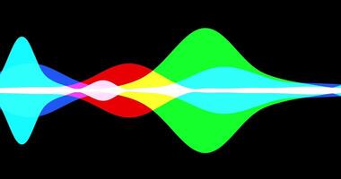 som visualização, audio forma de onda. desatado ciclo animação com alfa canal video
