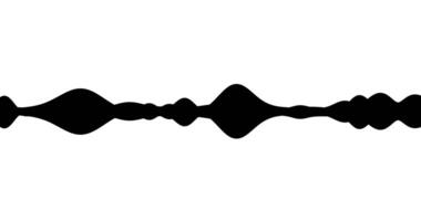 negro sonido forma de onda aislado en blanco antecedentes. sin costura lazo animación de voz frecuencia o audio espectro video