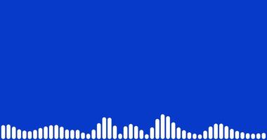 Lower third audio waveform. Seamless loop digital sound equalizer, isolated on chroma key. video