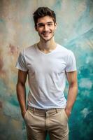 Brazilian Underweight Gym Guy, Timeless, Distinctive, Half Sleeves, Universal Clothing for Blog, Entertainment, Events photo