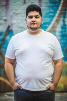 Argentine Obese College Boy, Elegant, Distinctive, Perfect For Fashion, Clothing, Suitable For Design Mockups And Print Applications for Educational, Wedding, Fashion photo