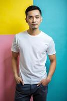 Indonesian Rectangular Gym Guy, Sleek, Crisp, Half Sleeves, Suitable For Design Mockups And Print Applications for Blog, Real Estate, Events photo