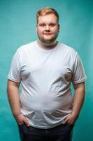 Swedish Overweight College Boy, Innovative, Crisp, Perfect For Fashion, Clothing, Suitable For Design Mockups And Print Applications for Corporate, Photography, Technology photo