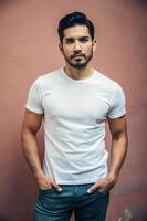 Mexican Rectangular Adult, Stylish, Balanced, White Oversized T-Shirt 3D Rendering, Universal Clothing for Business, Personal, Technology photo