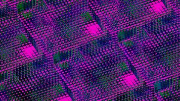 Purple circuit board with moving energy. Design. The server processes technological data. video