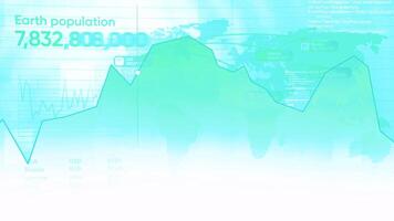 Animation with moving analytics graph. Motion. Beautiful light animation with moving dot on graph. Analytical chart with graph and moving indicators video
