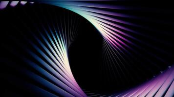 A bright corridor moving deeper. Design.Illuminated tunnels of gray grids that change colors in abstraction. video