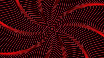 Red twitching pattern. Motion.Bright colored lines in the animation give the effect of hypnosis. video