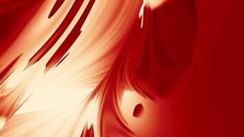 Abstract red and and yellow colored streaks. Design. Moving and bending animated paints. video