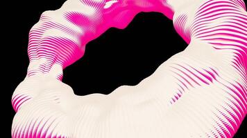 A pink ring that blurs. Design.A bright blob in the animation made of dense material and swaying in different directions. video