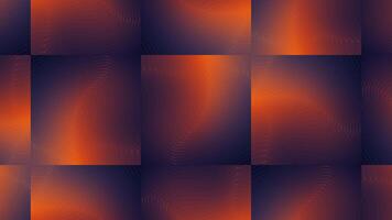 Abstract kaleidoscopic background with squares. Motion. Transforming dark orange squared silhouettes. video