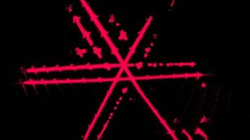 Pattern pulsates with 3d volume. Design. Lines in pattern move in pulsating waves. Pulsation and swelling of three-dimensional pattern on black background video