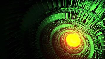Science fiction high tech spinning elements background. Design. Rotating turbine of an abstract machine. video