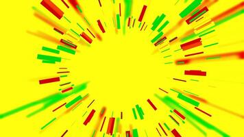 Animated abstract background with simple gradient radial rays. Motion. Colorful abstract schematic sun with rotating rays. video