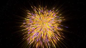 Red and yellow fire. Motion.A black background on which lights are sprayed in the animation and fill the entire background with bright highlights. video