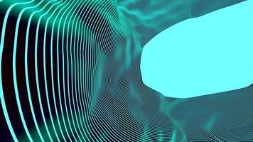 Turquoise stripes. Design.Rounded long lines in the animation made floating in different directions. video