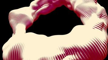 A pink ring that blurs. Design.A bright blob in the animation made of dense material and swaying in different directions. video