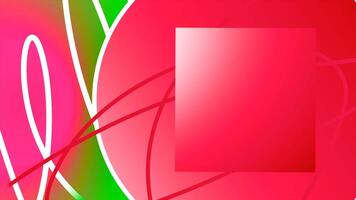 Colorful pen strokes and geometric figures disappear on a gradient background. Motion. Randomly written lines or stripes and a circle with square. video
