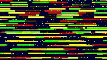 Abstract colorful stripes move horizontally. Motion. Colorful stripes move like schematic trains. Animation with moving horizontal stripes with dots video