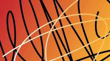 Lines draw swirls on colored background. Motion. Simple lines draw zigzag curves. Circular patterns with simple lines on light backdrop video