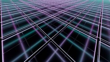A captivating grid pattern enhanced with vibrant neon lights that inspires and mesmerizes. Design video