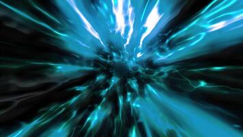 Turquoise background. Motion.A deep dark tunnel with smoke in abstraction shimmering and moving inside video