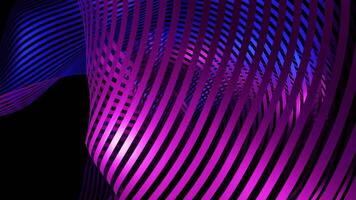 3d abstract futuristic background with glowing lines creating transforming shape. Stock clip. Unknown waving material. video
