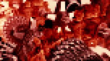 Red pixelated pattern with spinning gears. Motion. Working mechanism, industrial background. video
