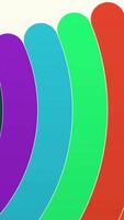 Swirling colorful lines in circle on white background. Rainbow and pastel color concept. Abstraction of rainbow lines video