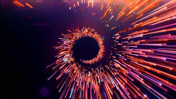 Purple background. Motion.Bright lanterns creating swirling patterns in animation. video